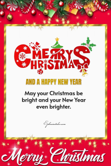 Copy of White Modern & Minimal Merry Christmas Poster | PosterMyWall