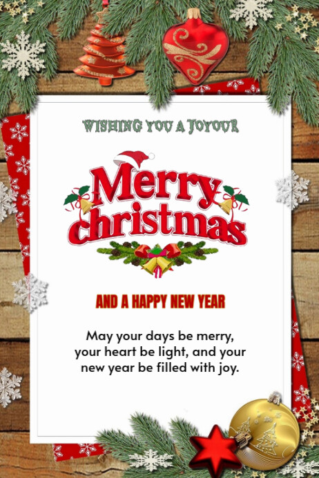 Copy of White Modern & Minimal Merry Christmas Poster | PosterMyWall