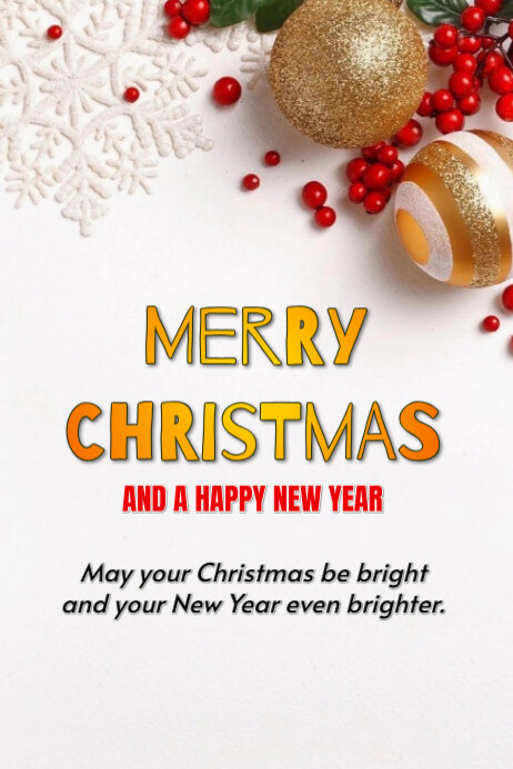 Copy of White Modern & Minimal Merry Christmas Poster | PosterMyWall