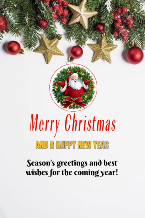Copy of White Modern & Minimal Merry Christmas Poster | PosterMyWall