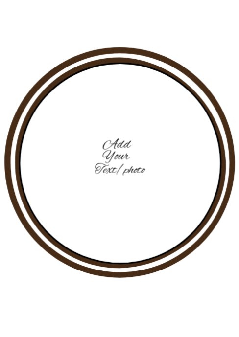 White Modern & Minimal Minimalist Circular Frame A6 Template | PosterMyWall