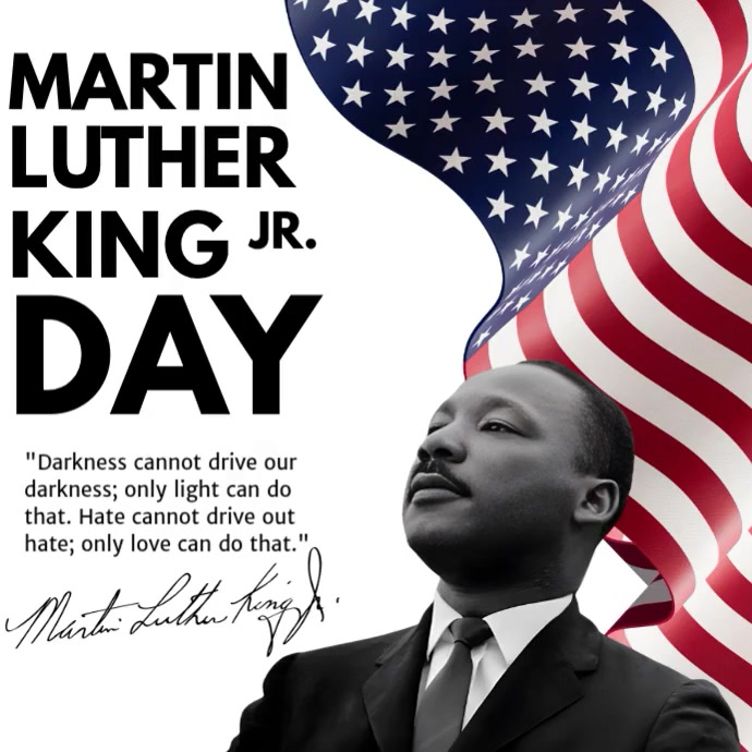 White Modern & Minimal Mlk Day Template Instagram Post | PosterMyWall