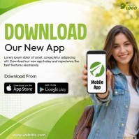 Blanc Mobile App Promotion Instagram-opslag Template