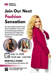 White Modern & Minimal Model  A2 template