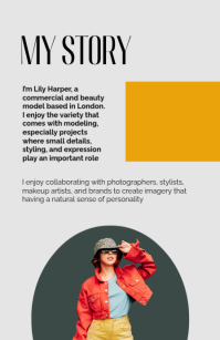 White Model Portfolio Tabloid Template - Page 2