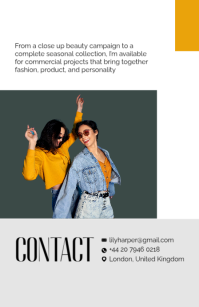 White Model Portfolio Tabloid Template - Page 4