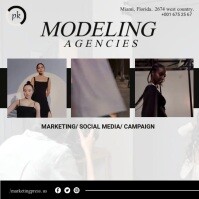 White Modeling Agency Promotion Post Instagram Template