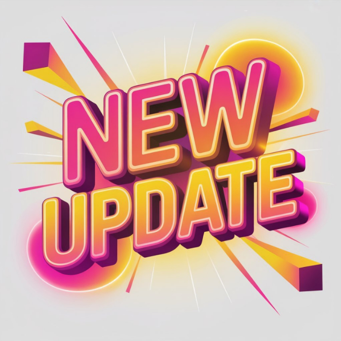 Copy of White Modern & Minimal Modern 3d New Update Announcement Poster ...