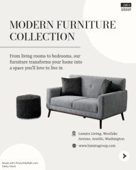 White Modern Furniture Collection Instagram Portrait Template - Page 1