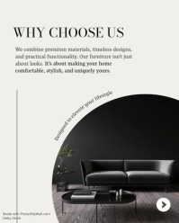 White Modern & Minimal Modern Furniture Collection Instagram Portrait template - Page 3