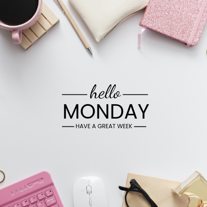 White Modern & Minimal Monday Motivation Instagram Post Template ...