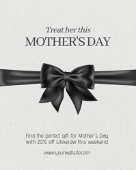 White Modern & Minimal Mother's Day Instagram Portrait template