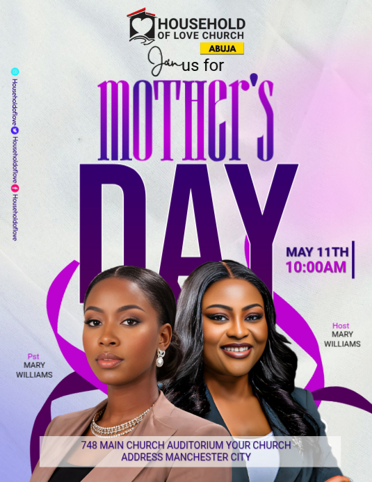 Mother's Day Program Flyers Template | PosterMyWall