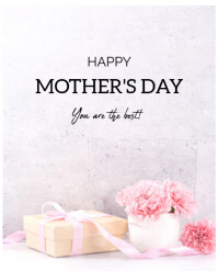 White Modern & Minimal Mothers Day Template  Instagram Portrait