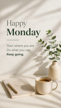 Hvid Motivational Quote Digitalt display Template