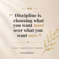 White Modern & Minimal Motivational Quote Instagram Post template