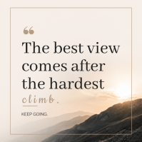 White Modern & Minimal Motivational Quote Instagram Post template