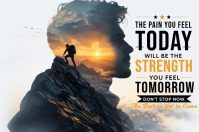 白色 Motivational Quote 标签 Template