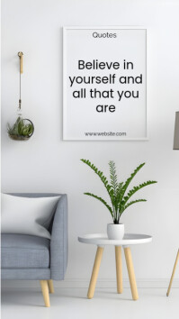 White Modern & Minimal Motivational Quotes  Instagram Story template