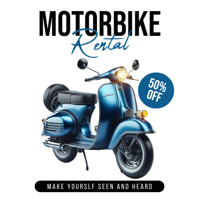 Motorbike Rental Promotion Template | PosterMyWall