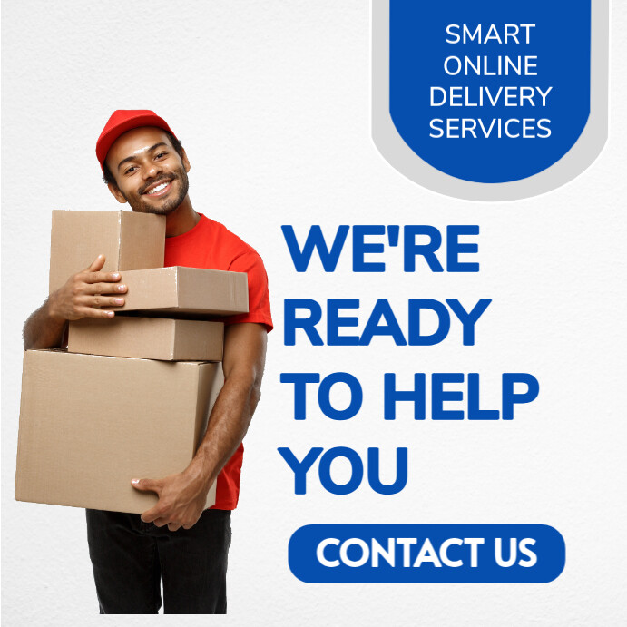 White Modern & Minimal Moving Company Instagram Post template