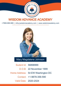 White Modern & Minimal Name Tag Ad A6 template