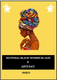 White Modern & Minimal National Black Women In Jazz And Arts Day A4 template