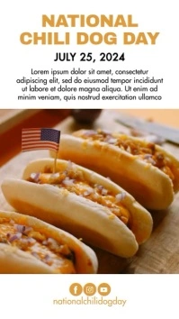 White Modern & Minimal National Chili Dog Day Instagram Story template