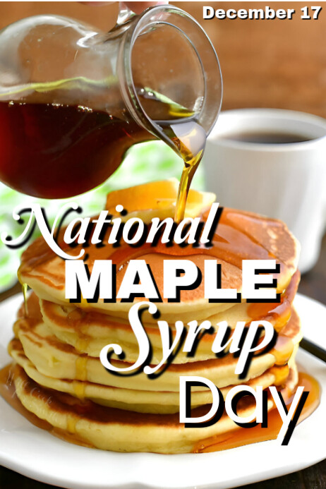 White Modern & Minimal National Maple Syrup Day Poster Template ...