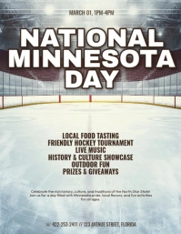 White Modern & Minimal National Minnesota Day Event Celebration Flyer (us Letter) template