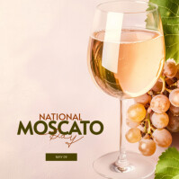 White Modern & Minimal National Moscato Day Instagram Post template