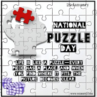 White National Puzzle Day Instagram Post Template