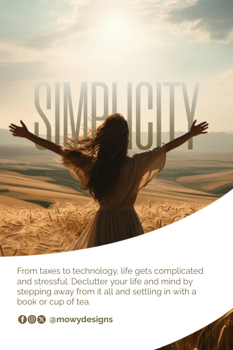 Screen Picture Simplicity Copy of White Modern & Minimal National Simplicity Da | PosterMyWall