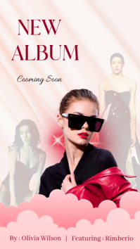 White New Album Release Historia de Instagram Template