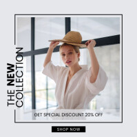 White Modern & Minimal New Fashion New Collection Instagram Post Instagram-opslag template