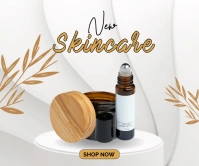 White Modern & Minimal New Skincare Products Großes Rechteck template