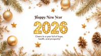 White Modern & Minimal New Year 2025 Presentation (16:9) template