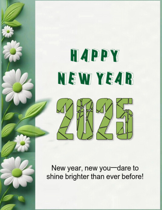 Copy of White Modern & Minimal New Year Flyer (us Letter) | PosterMyWall