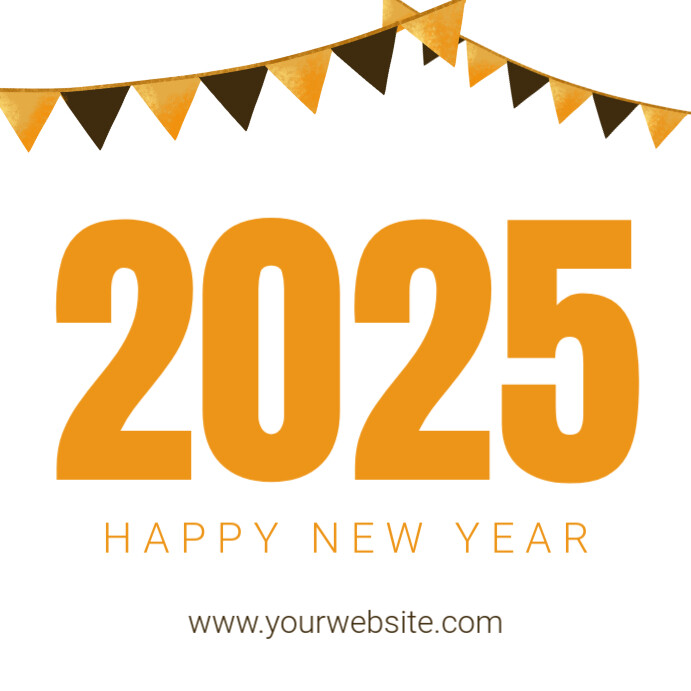 White Modern & Minimal New Year Instagram Post Template | PosterMyWall