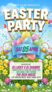 Синий Nightclub Event História do Instagram Template