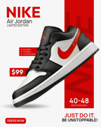 Bianco Nike Air Jordan Promotion Instagram Portrait Template