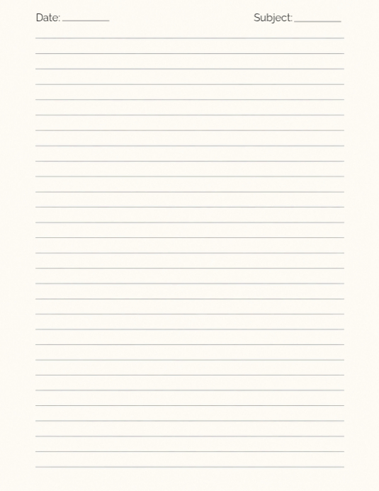 Notebook Design Templete White Notebook Page Flyers Template | PosterMyWall