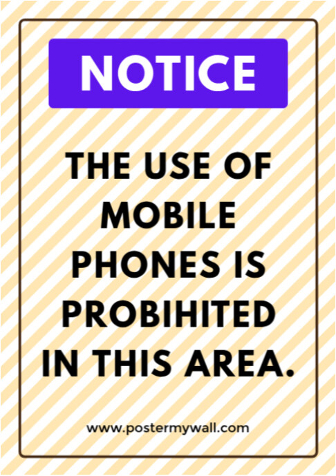 White Modern & Minimal Notice Probihited Area A2 template