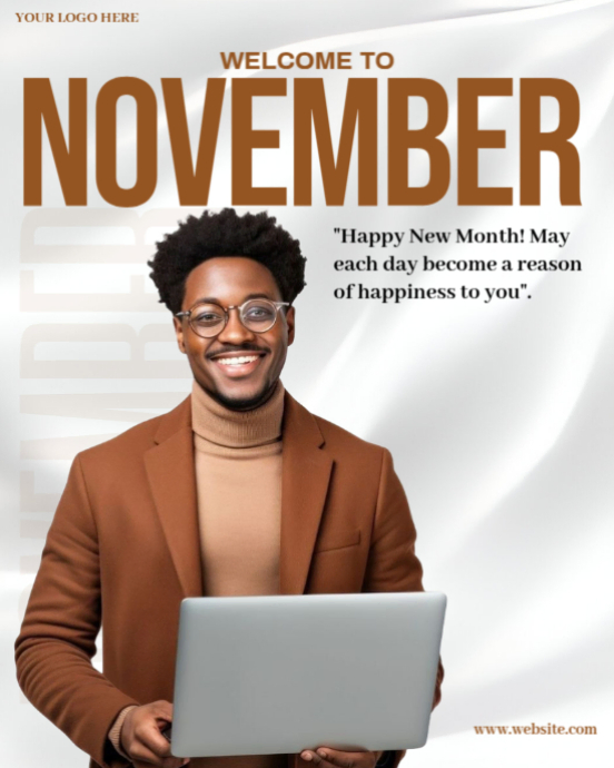 Copy of White Modern & Minimal November Instagram Post | PosterMyWall