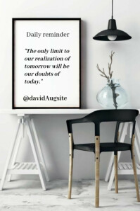 White Modern & Minimal Off White Daily Motivational Quotes  Poster Cartaz template