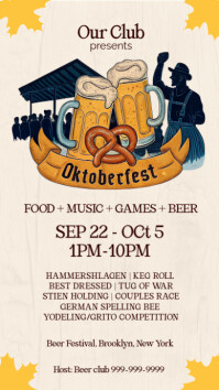 White Modern & Minimal Oktoberfest Event Instagram Story template