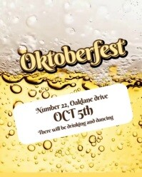 White Oktoberfest Celebration Instagram Portrait Template