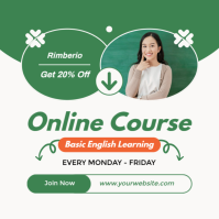 White Modern & Minimal Online Education Program Instagram Post template