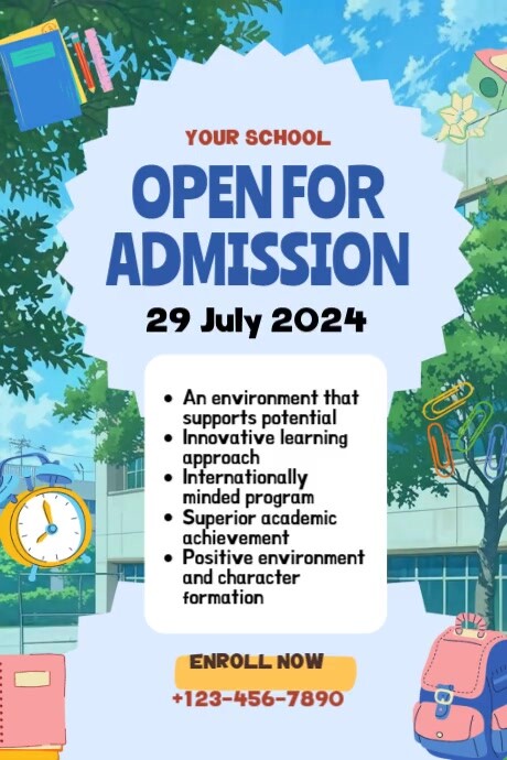 New Intake Poster White Modern & Minimal Open For Admission Poster Template | PosterMyWall