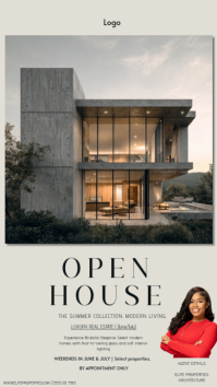 สีขาว Open House Event Instagram Story Template